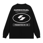 Harsh Logo Round Neck L/S Tee