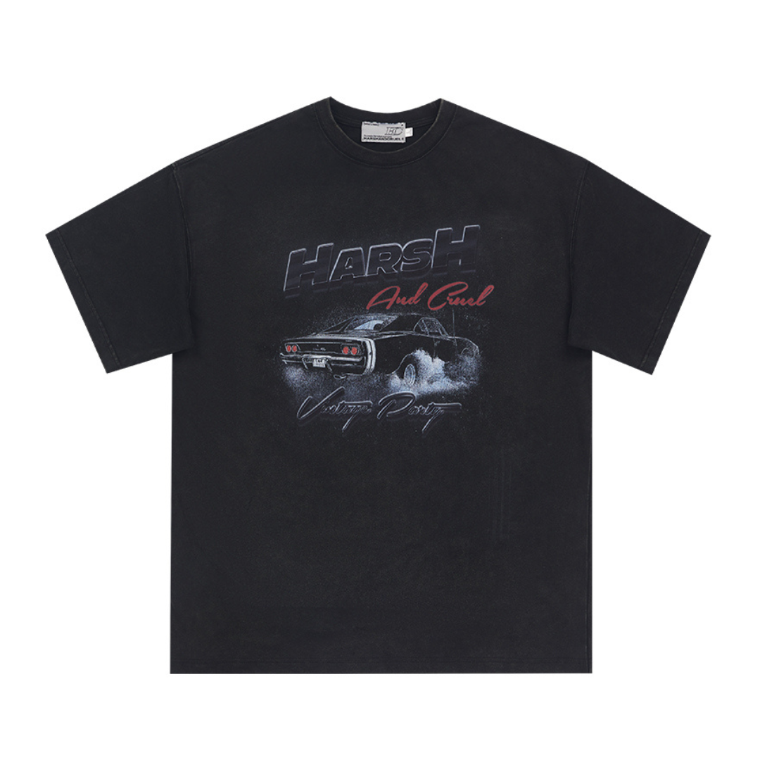 Retro Car Washed Tee