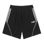 Striped Stitched logo Shorts
