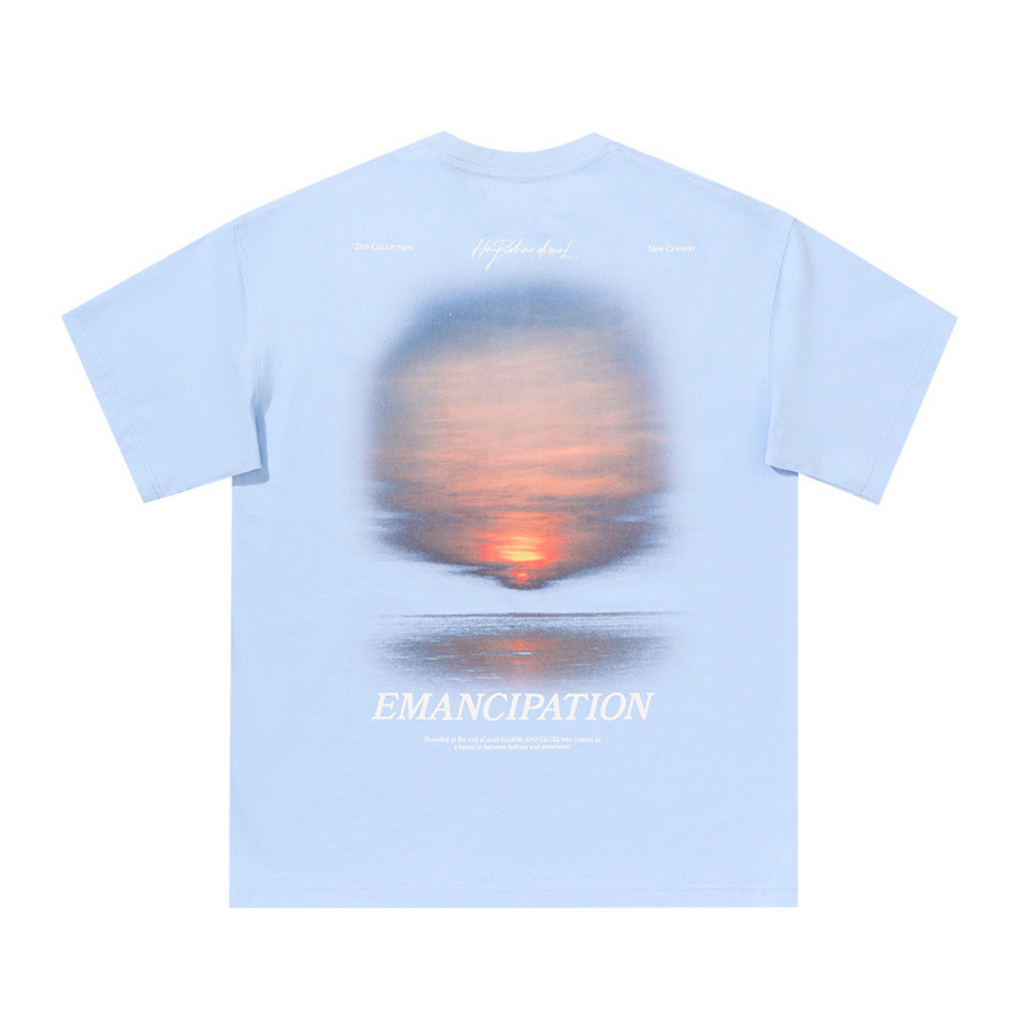 Oil Painting Beach Sunset Tee