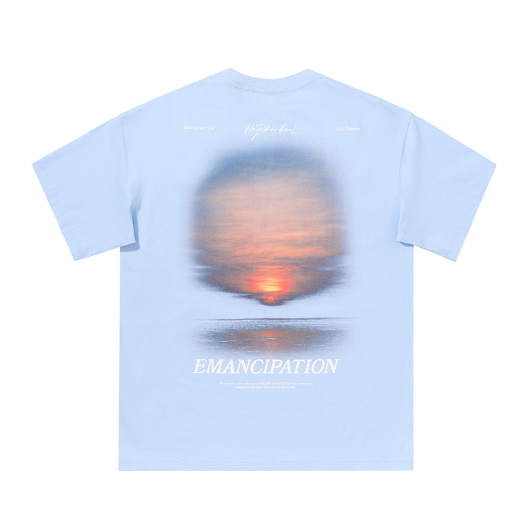 Oil Painting Beach Sunset Tee