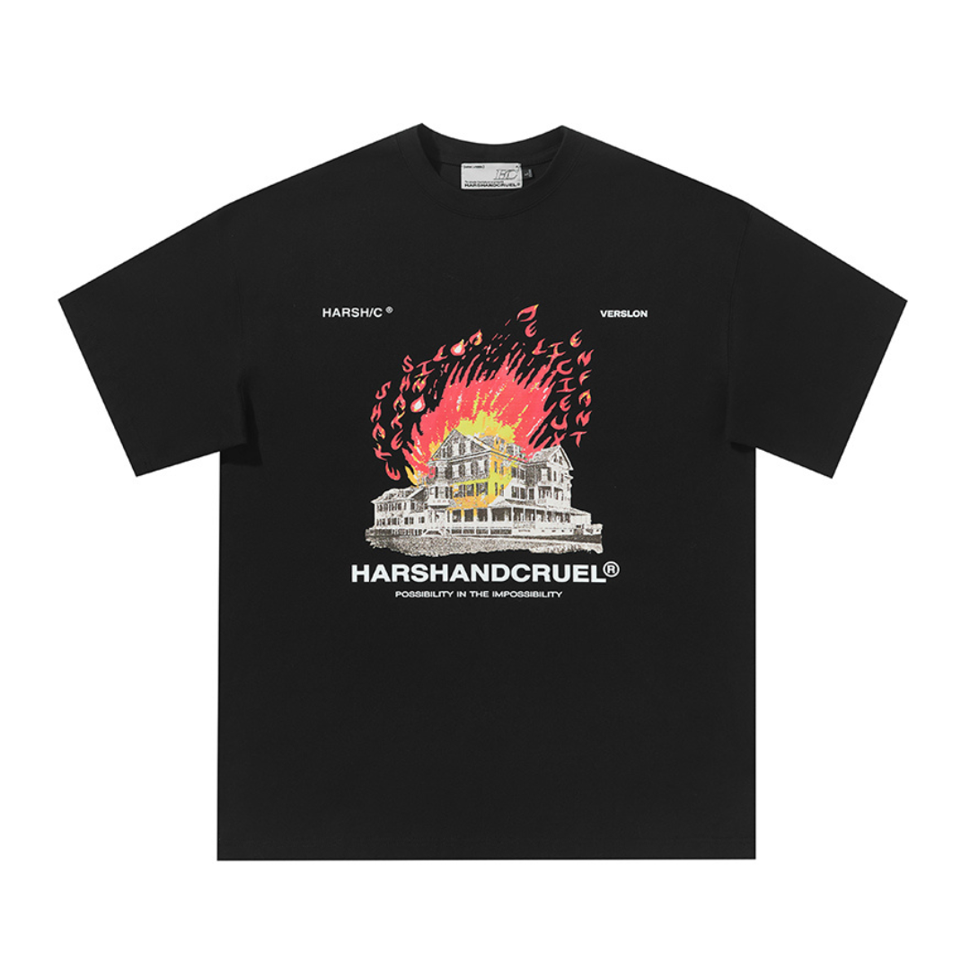 House On Flame Printed Tee