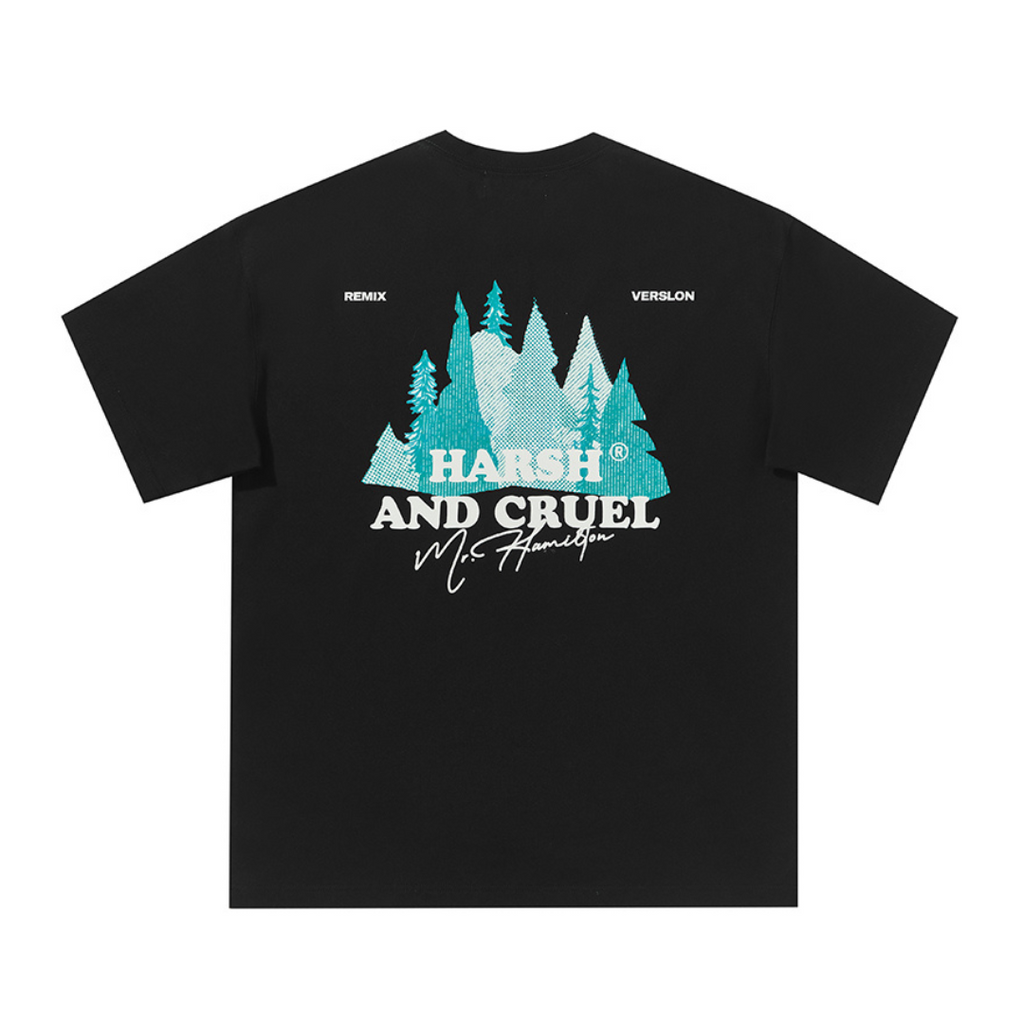 Handpainted Wood Printed Tee