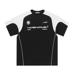 Stitching Loose Round Neck Logo Tee