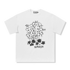 Spray Painted Flowers Printed Tee
