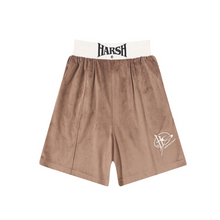 Load image into Gallery viewer, Embroidered Boxing Logo Velvet Shorts

