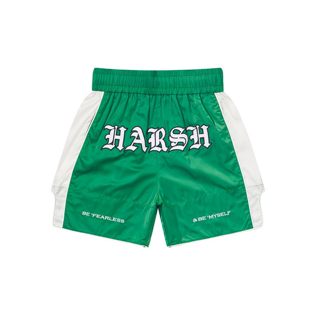 Embroidered Logo Slogan Shorts