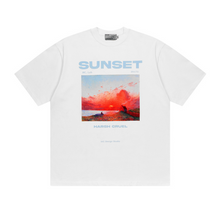 Load image into Gallery viewer, Sunset Oil Painting Round Neck Tee
