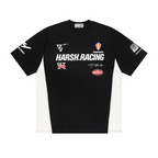 Round Neck Logo Racing Printed Tee