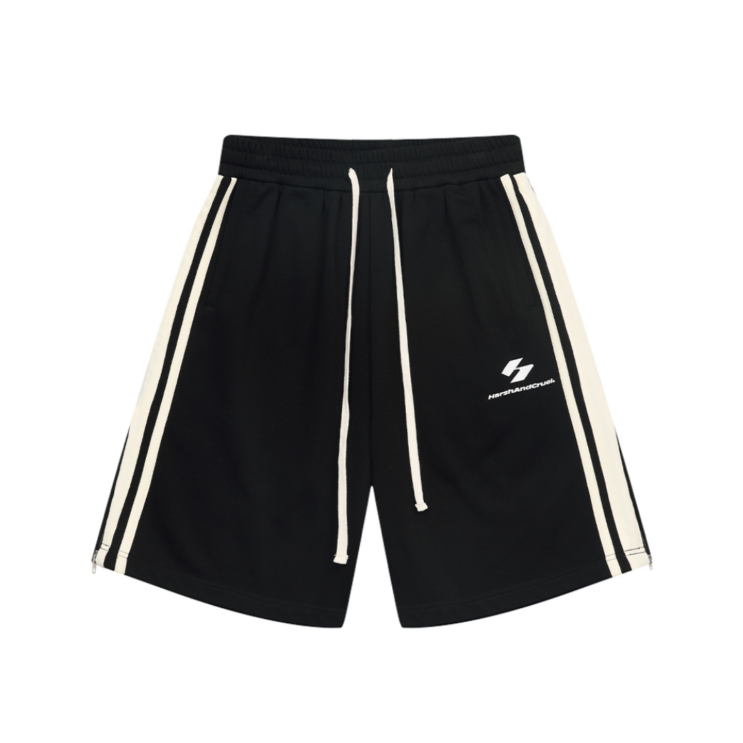 Zipper Adjustable Track Shorts