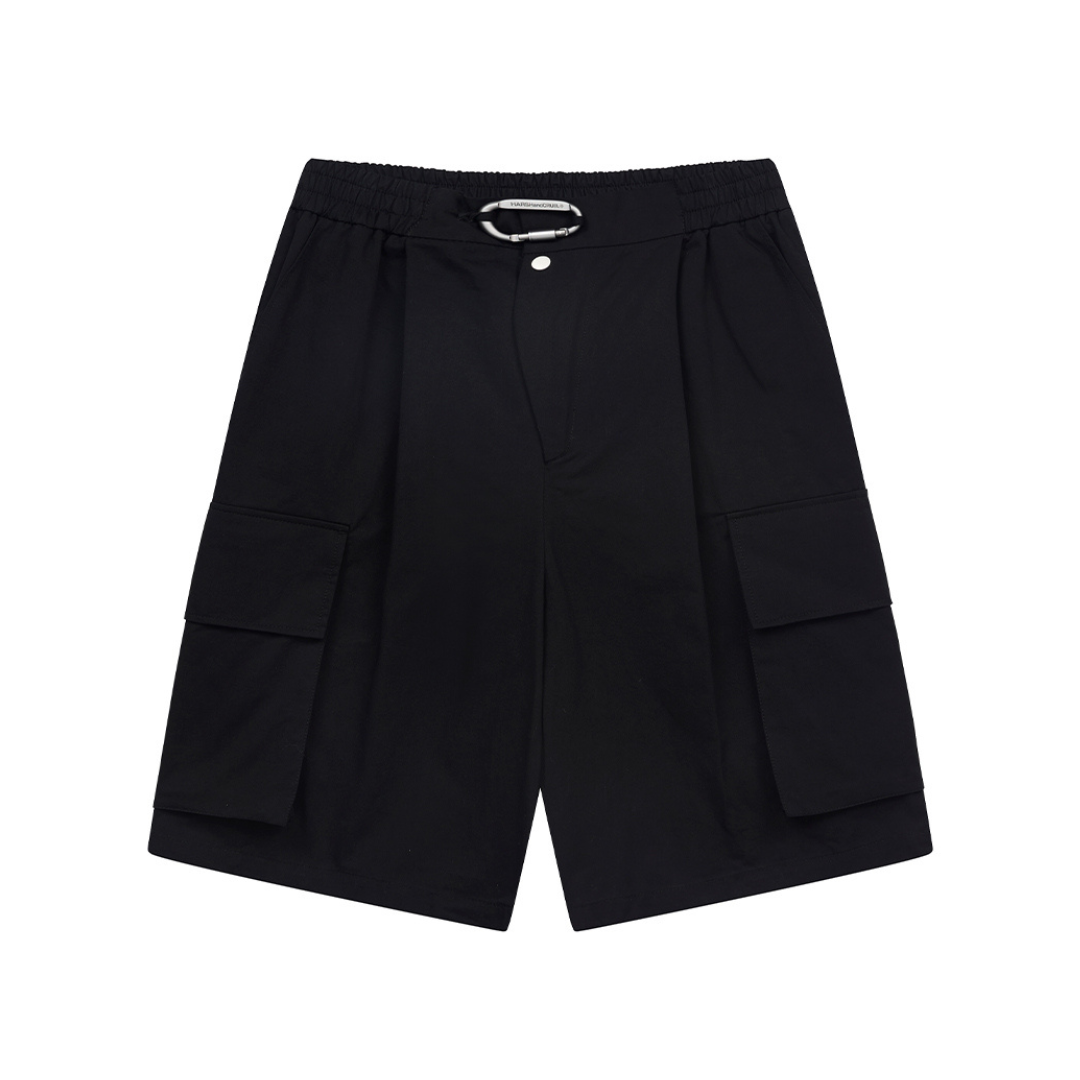 Large Pockets Buckle Shorts