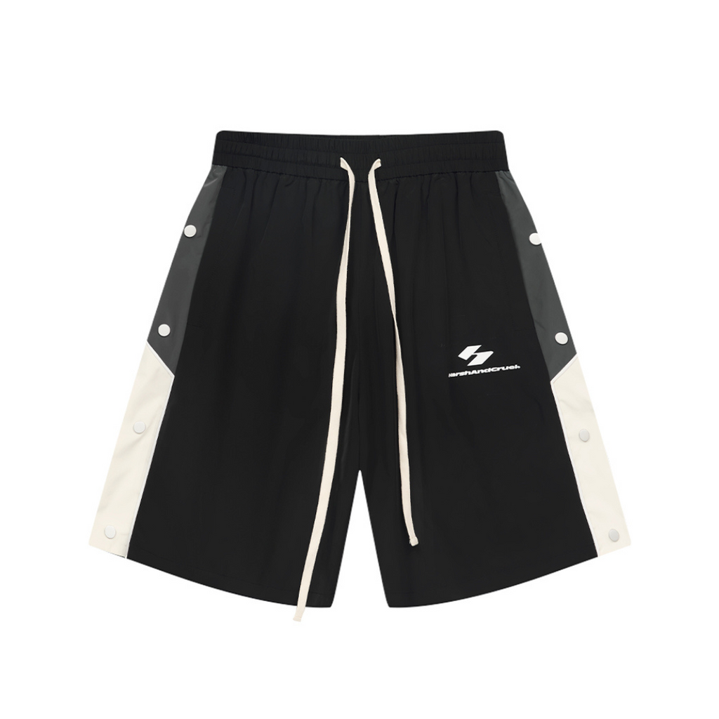 Adjustable Buttons Drwastrings Shorts