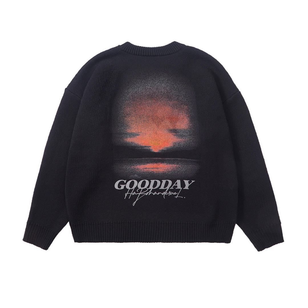 Sunset Landscape Knit Sweater