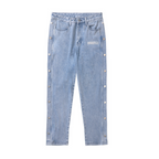 Logo Breasted Straight Denim