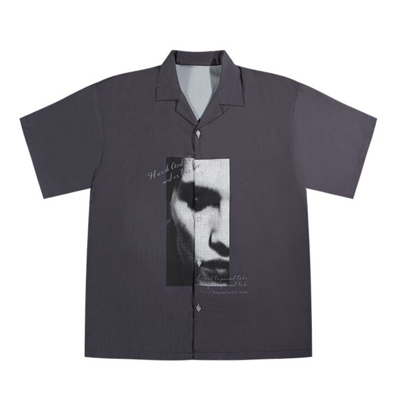 Portrait Print Cuban Shirt