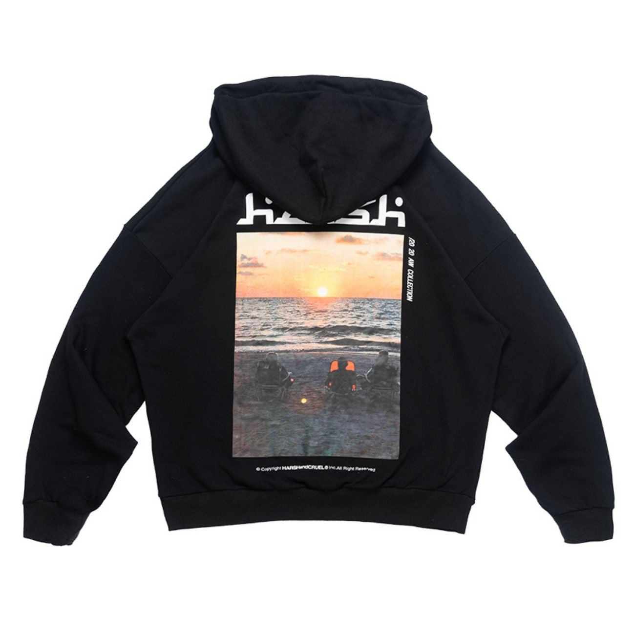 Sunset Logo Hoodie – Harsh and Cruel