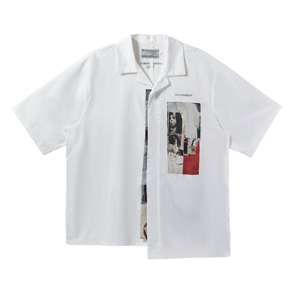 Hollow Asymmetrical Cuban Shirt