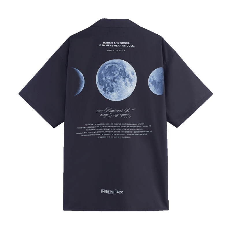 Dark Moon Phase Cuban Shirt