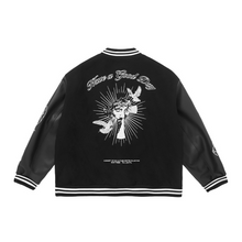 Load image into Gallery viewer, Religious Cross Varsity Jacket
