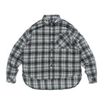 Plaid Woolen Stitched Shirt Jacket