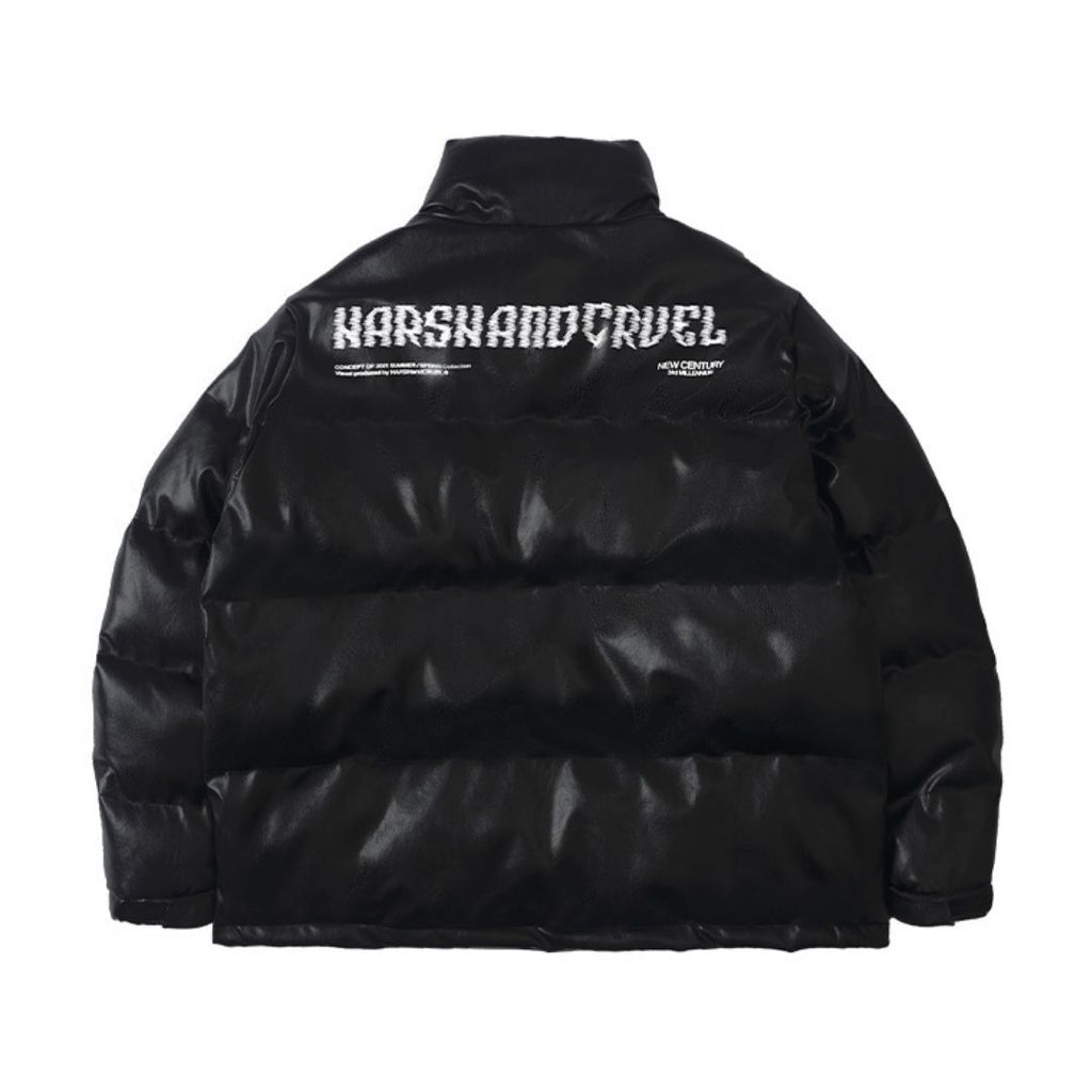 PU Leather Logo Jacket