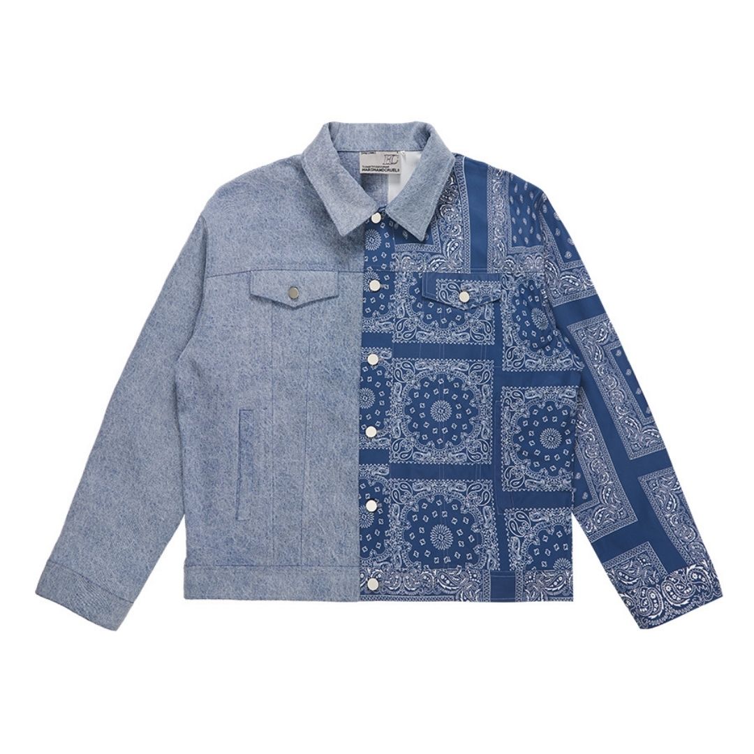 Paisley Stitched Denim Jacket