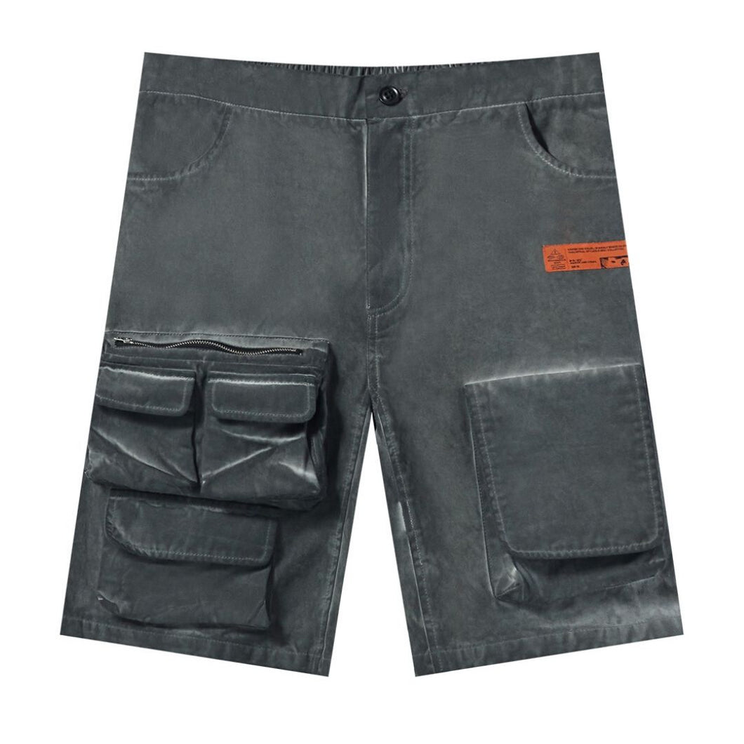 Washed Multi Pocket Shorts