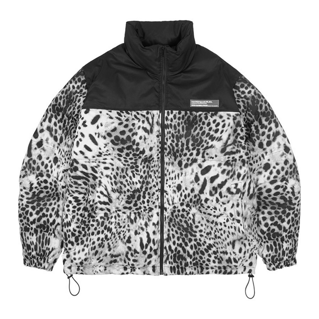 Leopard Print Down Jacket