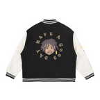 Cartoon Foam Varsity Jacket