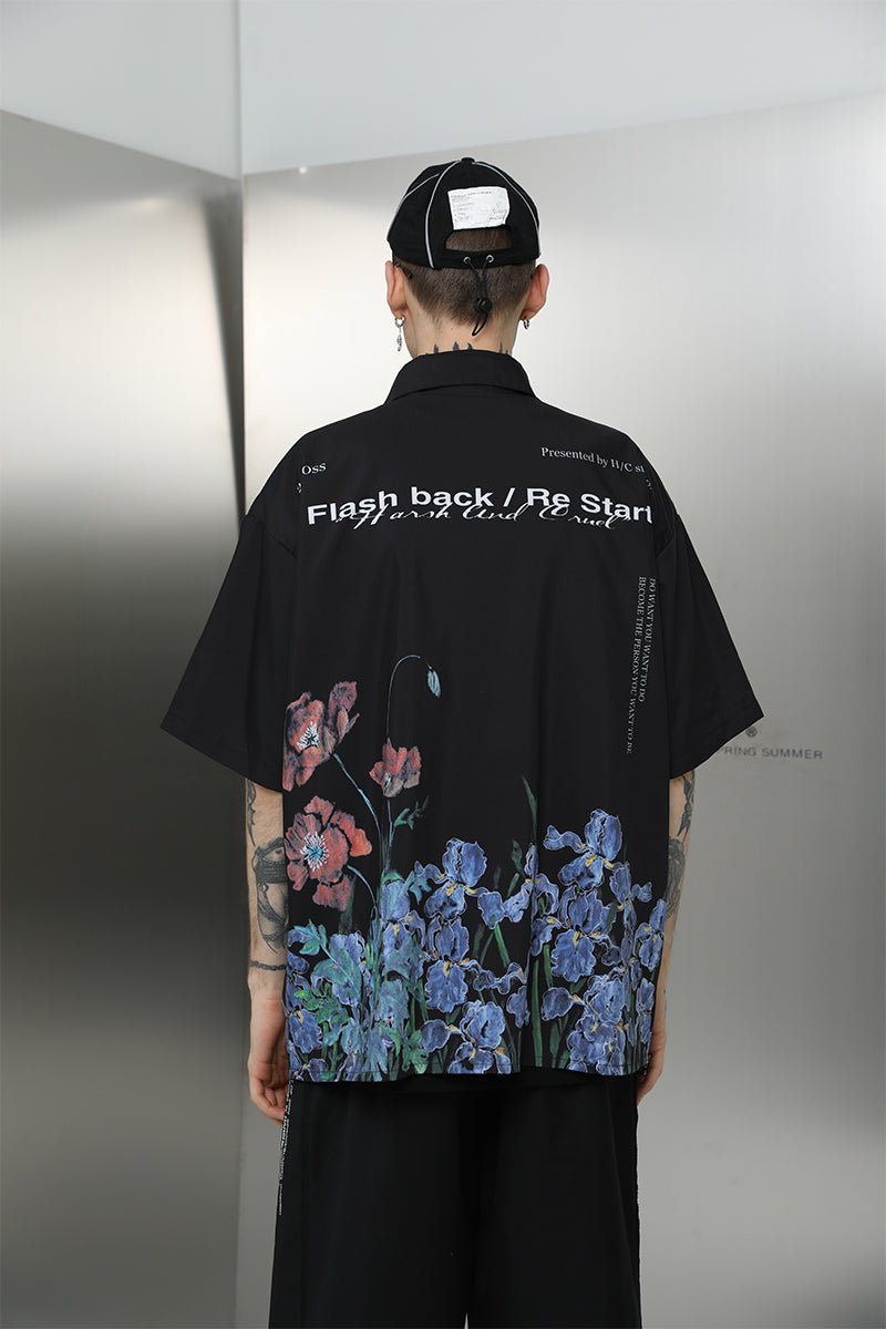 Floral Logo Cuban Shirt