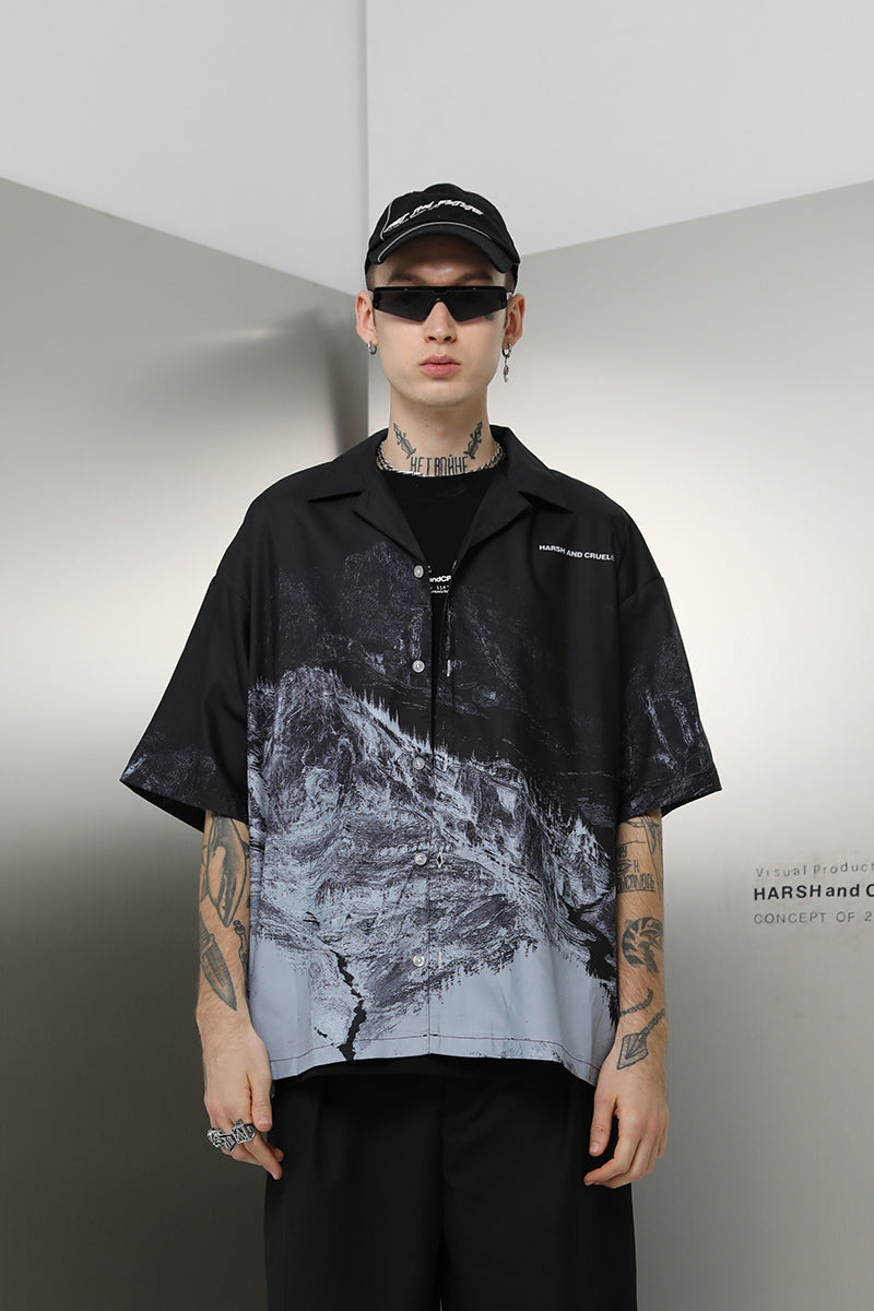 Negative Mountain Cuban Shirt
